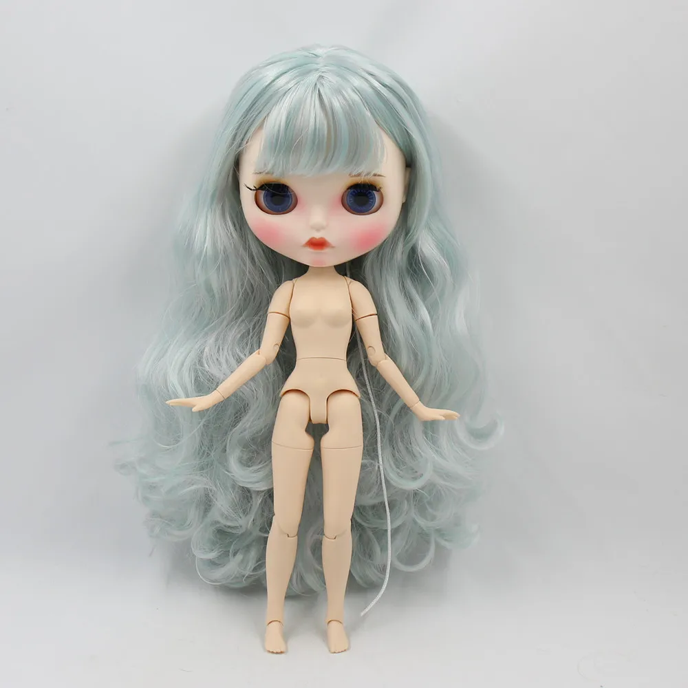 ICY DBS Blyth doll 1/6 bjd with long green curly hair and new matte face nude joint body BL40061059 | Игрушки и хобби