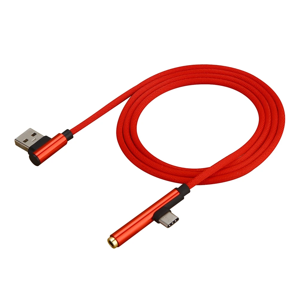 2 в 1 90 градусов USB 3 Тип C до 5 мм разъем аудио 0 штекер зарядный адаптер кабель для