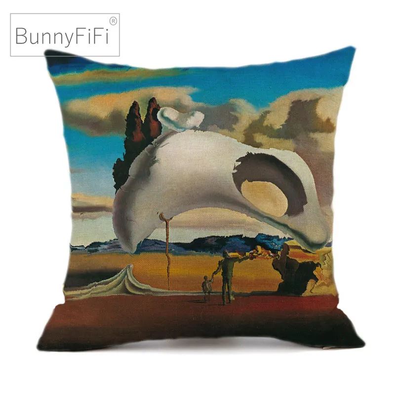 Сальвадор Дали солнцезащитных арт декоративное хлопковое белье Наволочка на