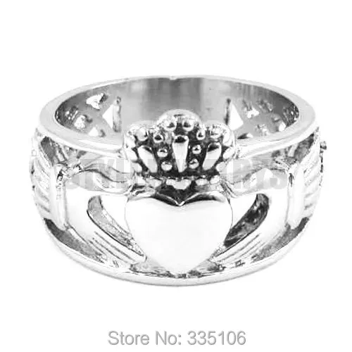 Оптовая продажа Claddagh Стильное кольцо для руки в форме сердца с короной ювелирные