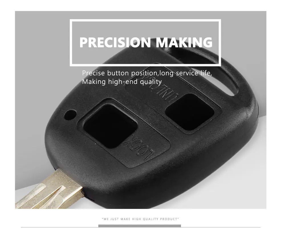 KEYYOU 2 Btutons дистанционный ключ-брелок от машины чехол для Toyota Yaris Prado Tarago Camry Corolla Toy43 Blade Прямая поставка