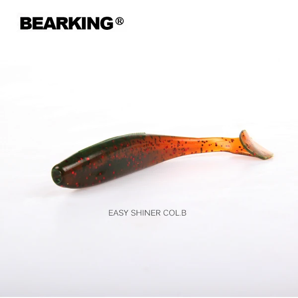 B Хит, 4 дюйма, 6 шт., 10 см/6 г, Bearking Shiner, Мягкая силиконовая приманка, профессиональная приманка, качественный искусственный карп, воблеры - Цвет: B