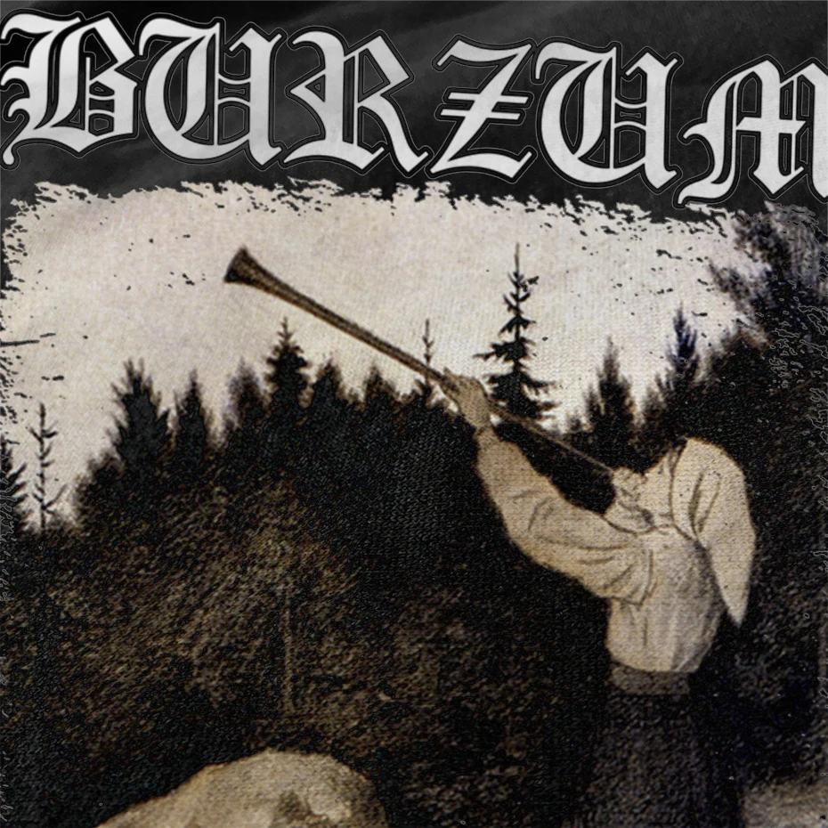 Burzum Filosofem Cover T shirt Summer Top design Popular Tees Nice Short-sleeved Casual Fashion Cool | Мужская одежда