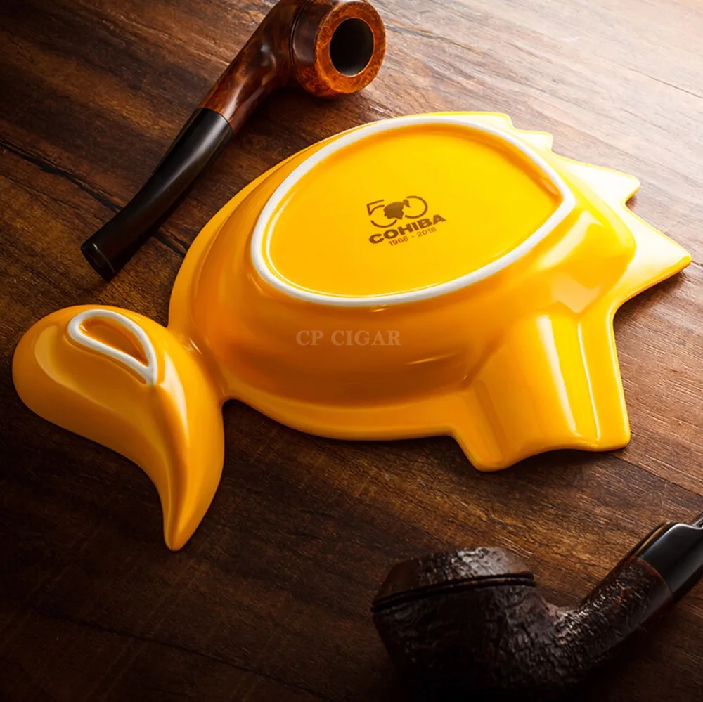 COHIBA керамическая карманная пепельница для сигар Роскошный 1 держатель сигары