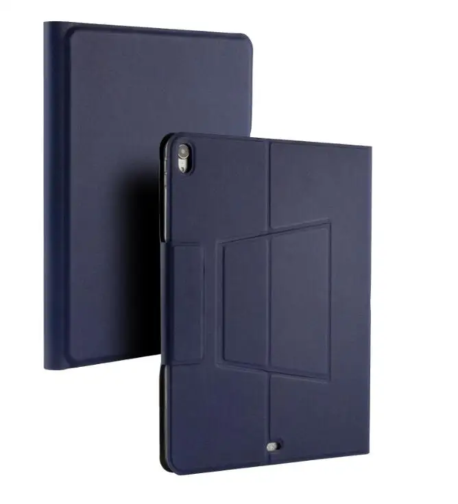 DarkBlue Беспроводной Bluetooth клавиатура кожаный чехол для iPad Pro 12,9 дюйма с красочным Светодиодный подсветкой - Цвет: DarkBlue