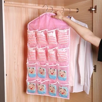 16 pockets socks shoe toy underwear slippers glasses keys sorting storage mails bag door wall hanging closet organizer bags