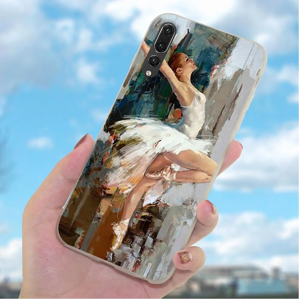 Мягкий ТПУ балетный чехол для телефона Huawei Honor 6A 10 8 9 Lite 7A Pro 7X 7C Y6 Prime Nova 3 3i|Бамперы| |