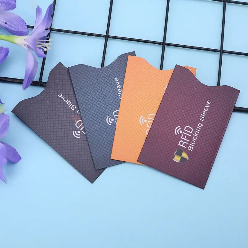 1 шт. Противоугонный чехол для RFID кредитных карт, защитный чехол, новинка 5,8x8,8 см