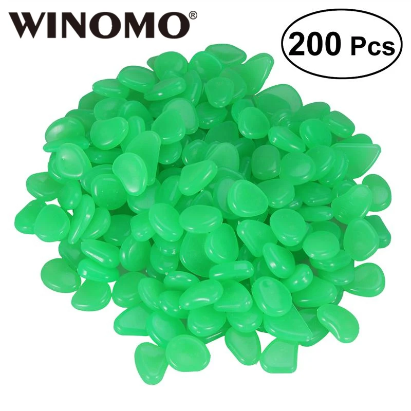 WINOMO 200 шт. светящиеся булыжники галечные камни светится в темноте - Цена: 1 407,51 руб.