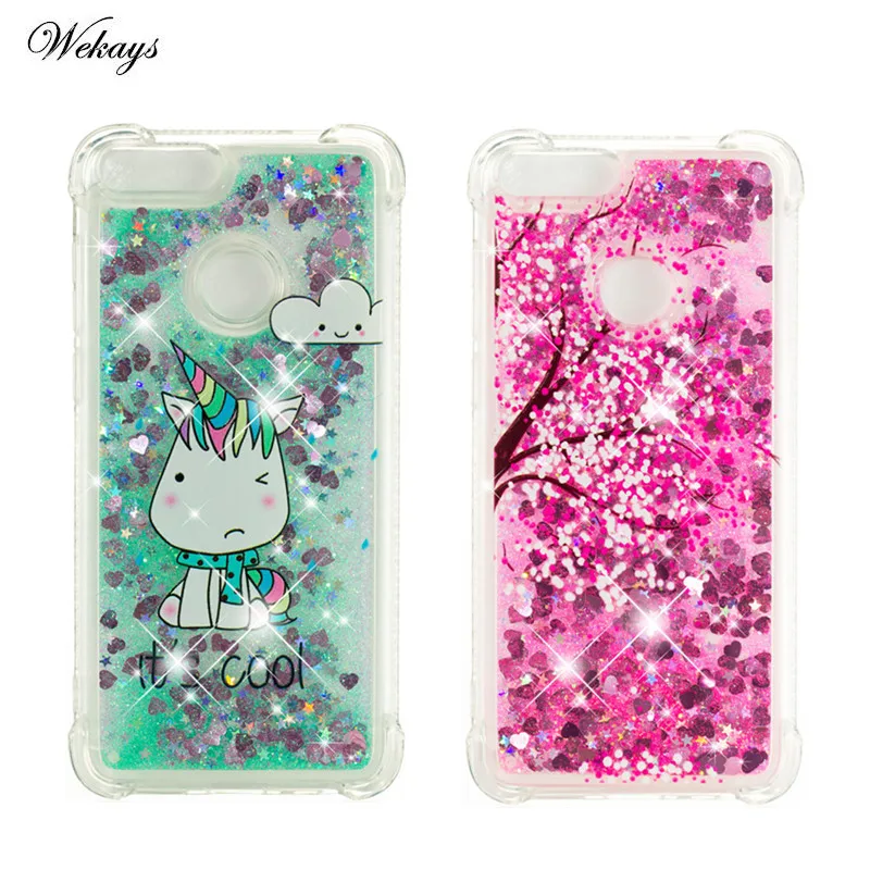 

For Huawei P Smart Cute Cartoon Butterfly Unicorn Quicksand Dynamic Liquid Glitter Phone Case for Huawei Enjoy 7S Cases Capa