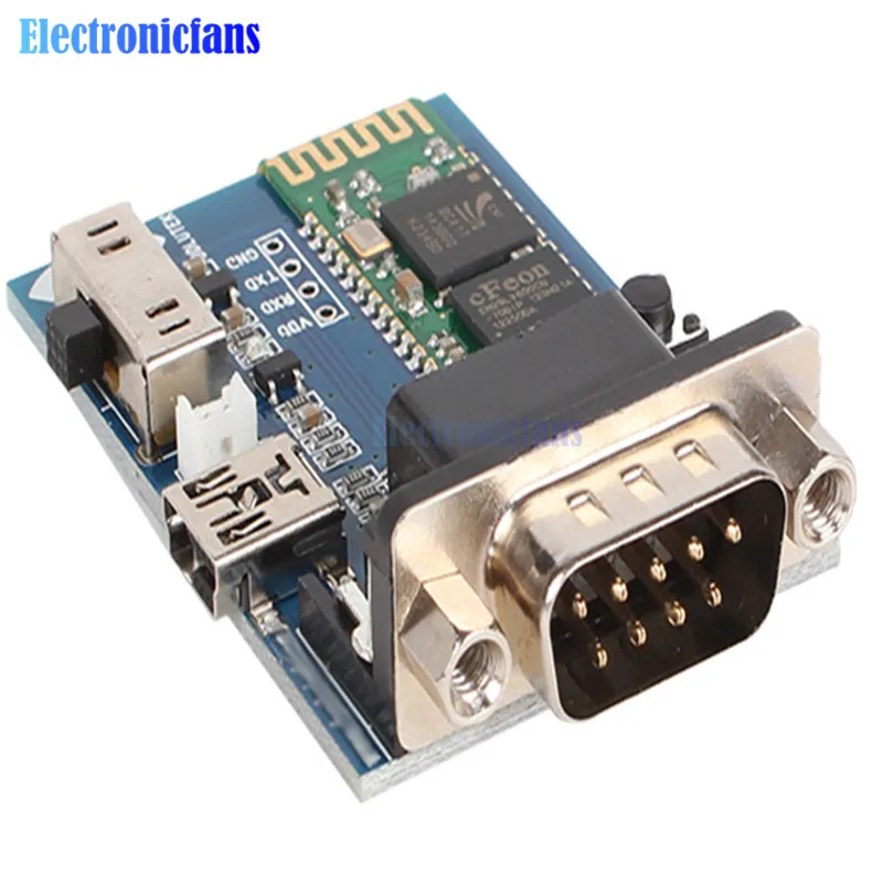 RS232 Bluetooth Serial Adapter Communication Master-Slave 2 Modes 5v mini usb | Электронные компоненты и