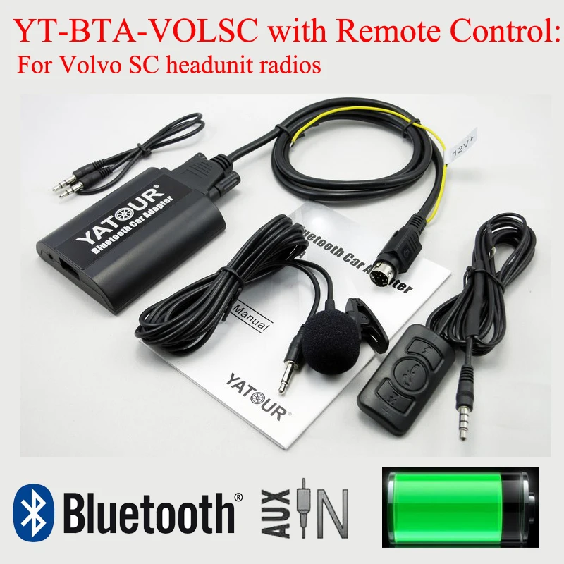 Yatour-kit de manos libres para llamadas telefónicas, Bluetooth, MP3, BTA, con Control remoto, para radios Volvo SC