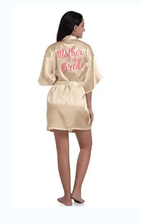 sexy champagne robe bride kimono satin women Bathrobe wedding sister mother of the groom bridesmaid robes | Женская одежда