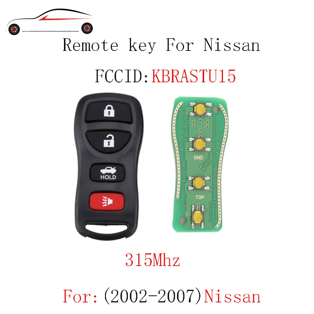 GORBIN 4BT 315 МГц дистанционный брелок DIY для Nissan Armada Frontier Murano Pathfinder Quest Titan Xterra 2002-2007