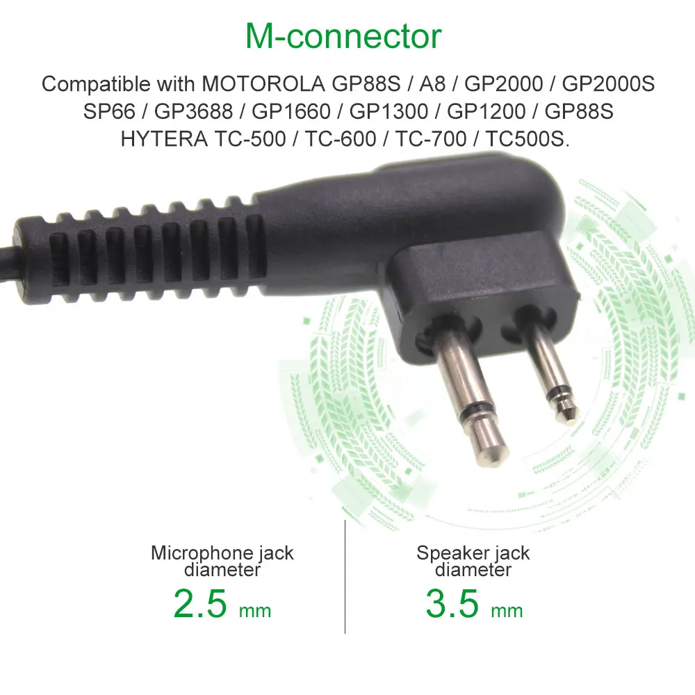 Гарнитура с голосовым управлением для рации Mag One A6 Q5 CP110 CT125 EP350 GP2000 RDU2020 радио
