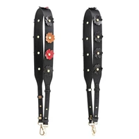 shoulder bag strap flowers pu leather handbag straps accessories fashion long belt for bag crossbody wide strap purse parts