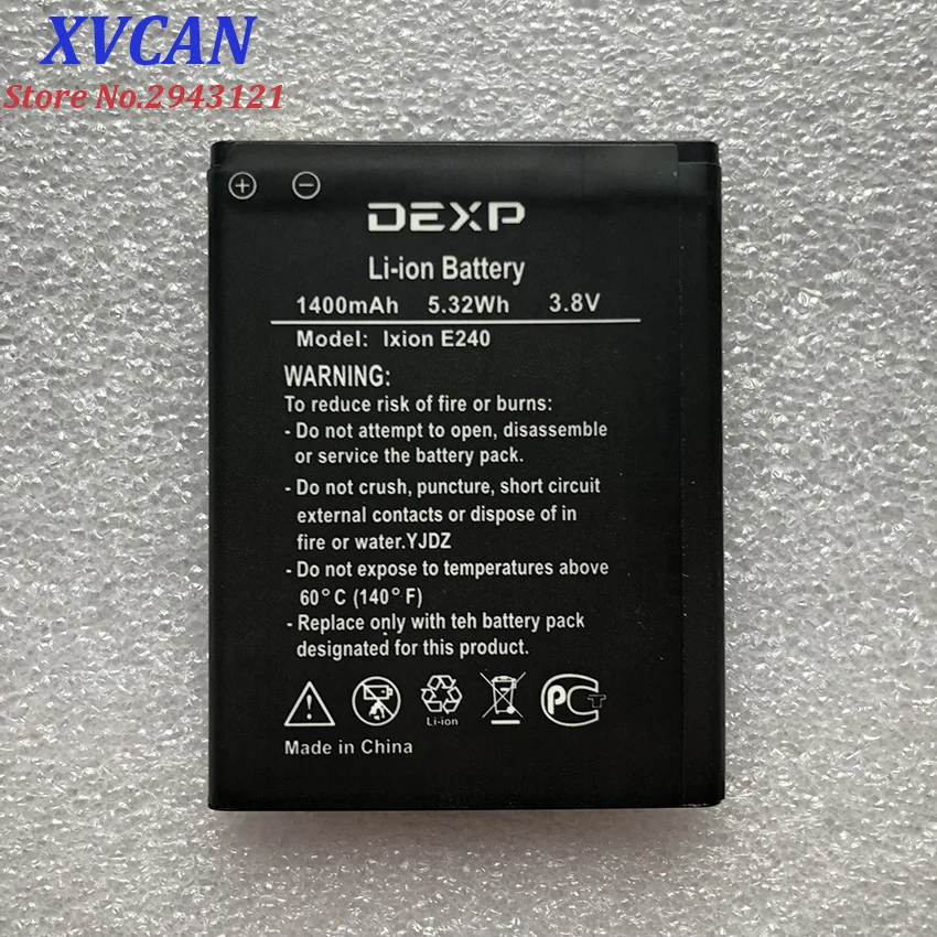 Для DEXP IXION E240 STRIKE2 1400mAh Мобильный телефон литий ионный аккумулятор