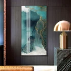 Современные плакаты и принты абстрактные картины на холсте для гостиной, спальни, настенное художественное украшение с зелеными линиями, домашний декор