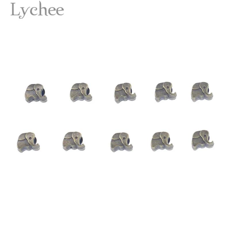 Lychee 10 шт. сплав Слон 8 форма цветок резной дредлок бигуди липучки шарик отверстие