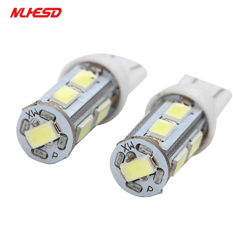 10 шт./лот T10 w5w светодиодные лампы t10 9SMD led 5630 5730 Автомобильные 9LED Wedge BULB W5W