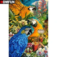homfun 5d diy diamond painting full squareround drill animal parrot 3d embroidery cross stitch gift home decor a01009