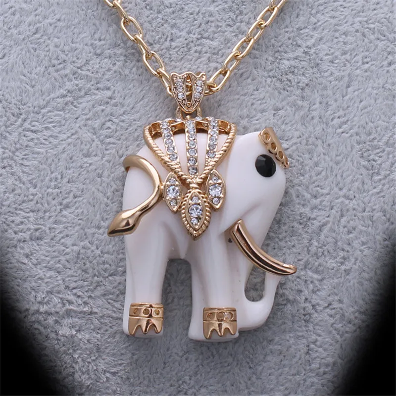 Магия ikery ожерелье с белыми и красными стразами на длинной цепочке изображением