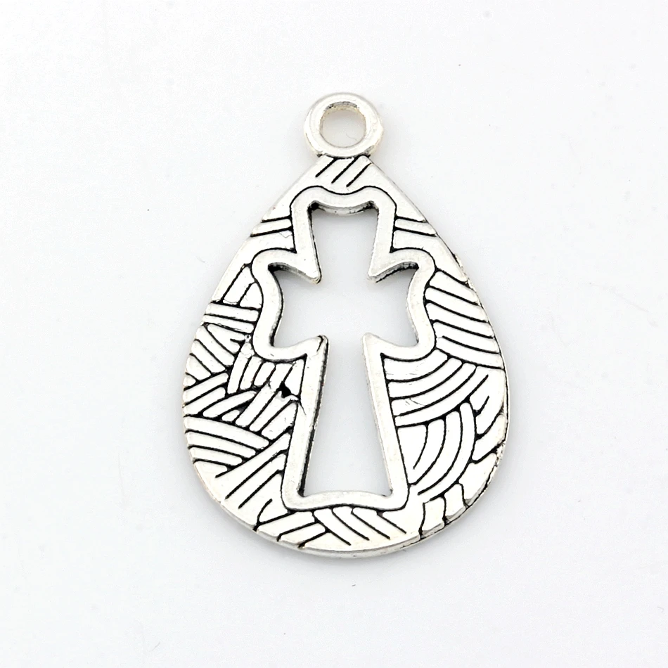 

20Pcs/Lot Hollow Cross Charms Pendants For Jewelry Making DIY Accessories 19.5x30.5mm A-487