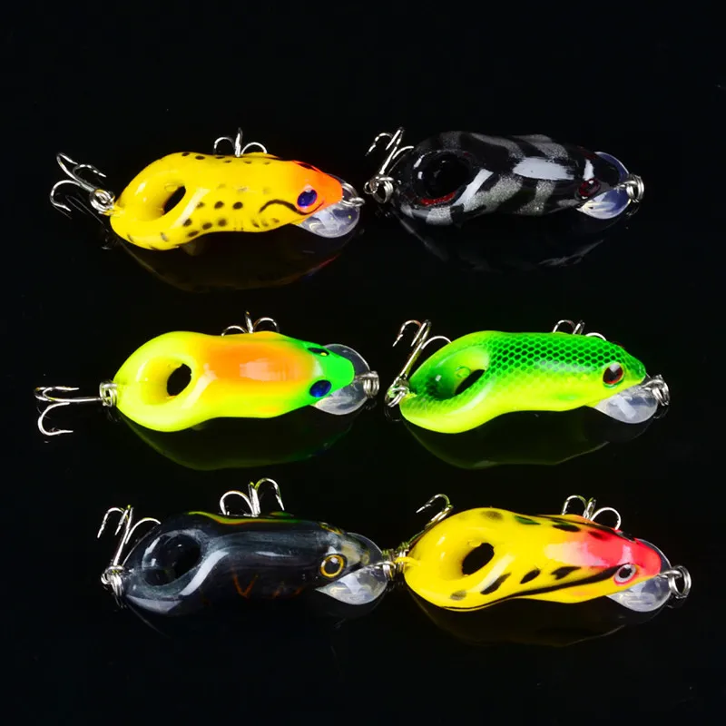 KKWEZVA 1 шт. 8 г милые лягушки Topwater рыболовные приманки Плавающий Приманки Крючки для