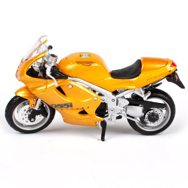 Maisto 1:18 Triumph Daytona 955I мотоциклетная Литая модель мотоцикла diecasts желтая форма с