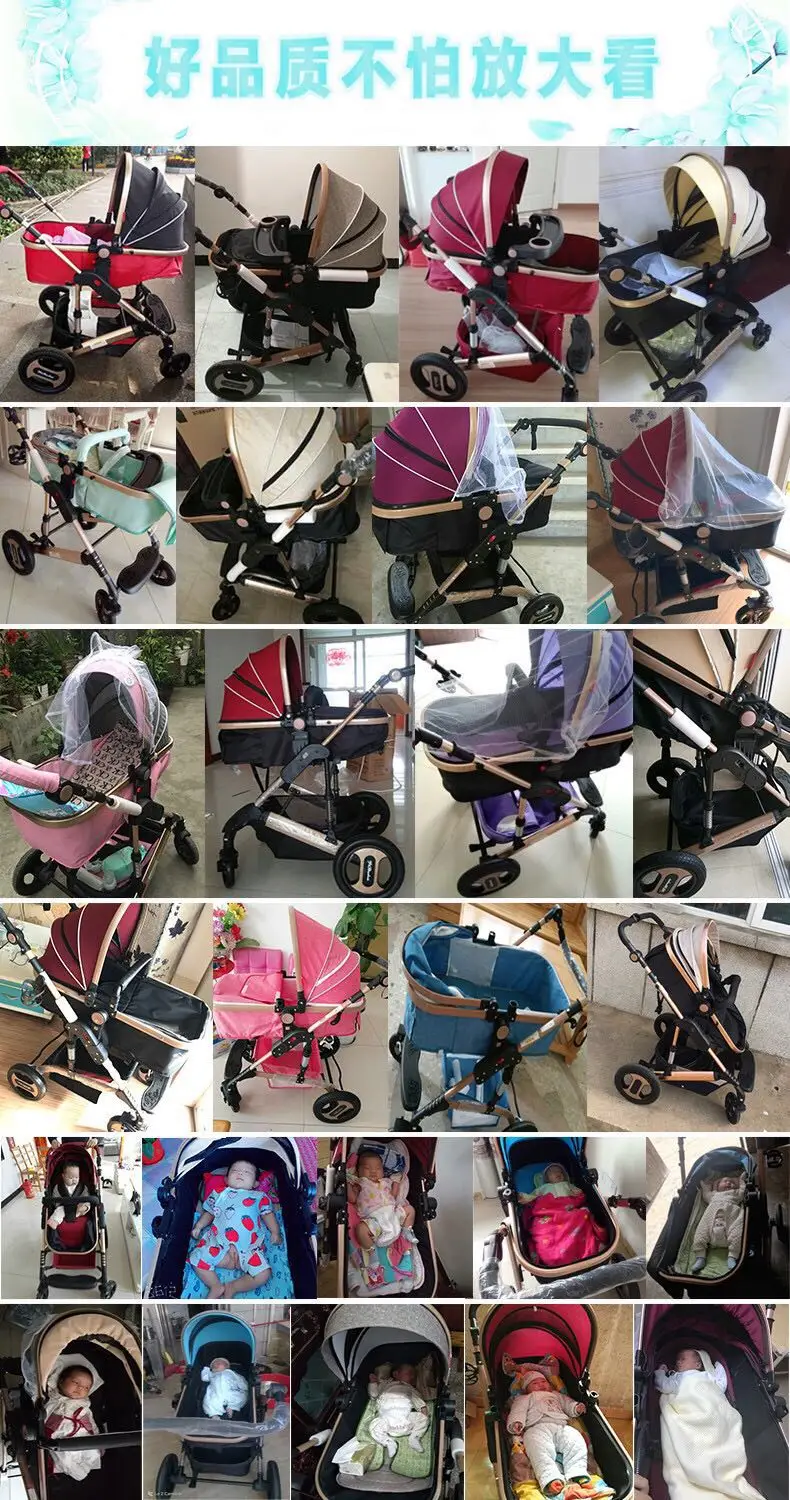 Babyfond многофункциональная 2 в 1 детская коляска с высоким пейзажем, складная коляска, Золотая детская коляска, коляска для новорожденных