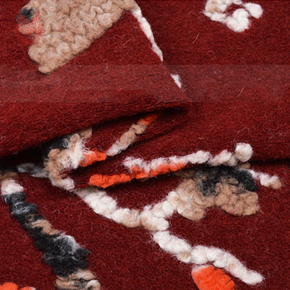 Дизайнерский американский стиль 3D Цветочный Жаккард кашемировая шерстяная