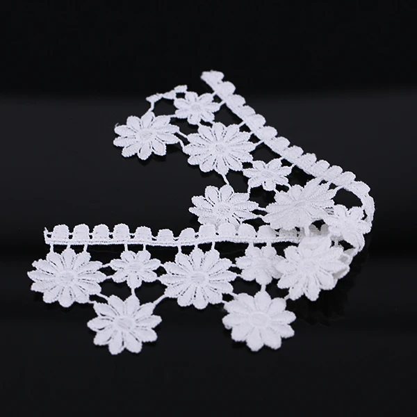 Водорастворимый цветочный узор отделка венецианской кружевной ленты для