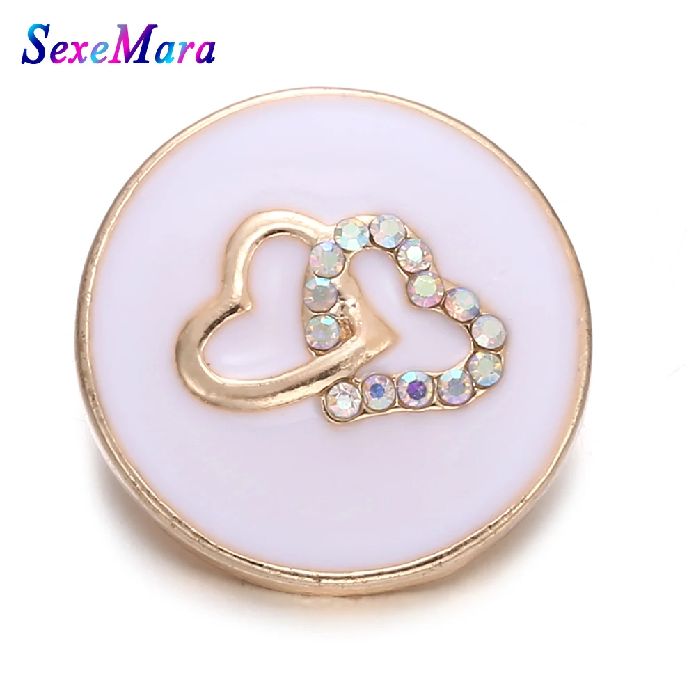 6 шт./лот новинка 18 мм металлические стразы картина маслом кнопки ювелирное