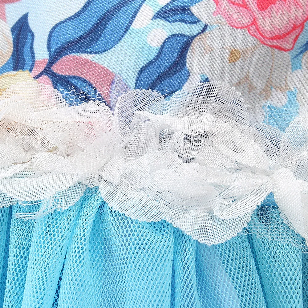 Baby Girl Cartoon Alsa Floral Print Kids Dresses for Girls Boutique Clothing Cosplay Party Clothes Children Daily Outfits | Детская