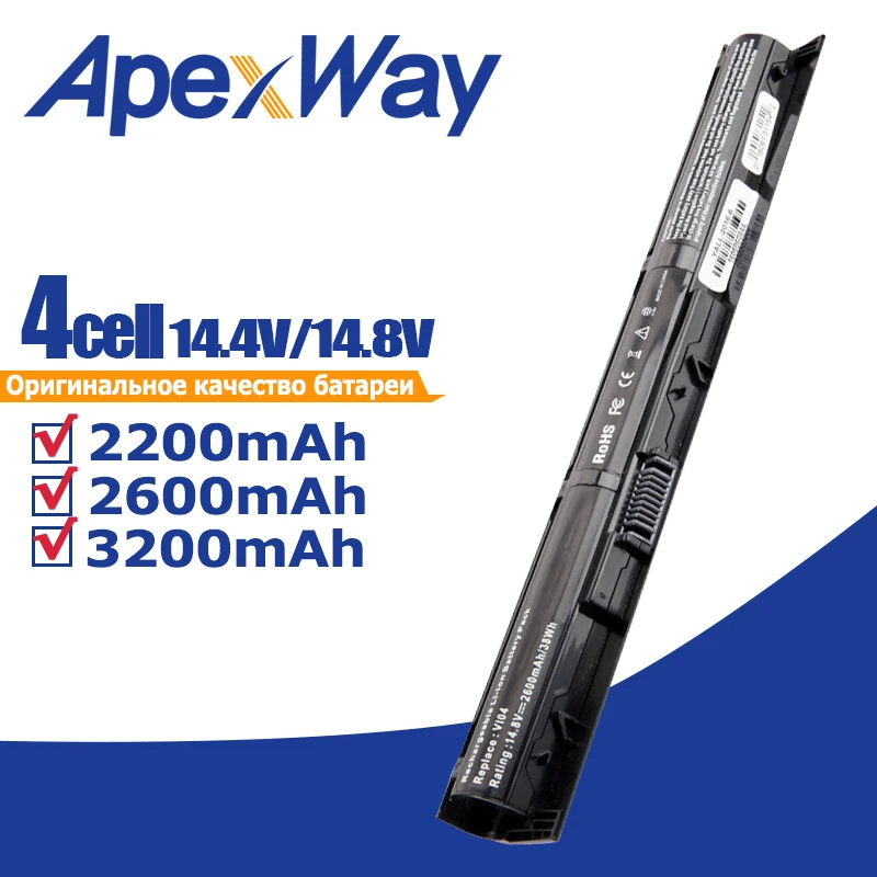 ApexWay 4 ячейки ноутбук Батарея для hp ProBook 440/450 G2 серии 756745-001 756744-001 756478-421 756743-001 аккумулятор большой емкости
