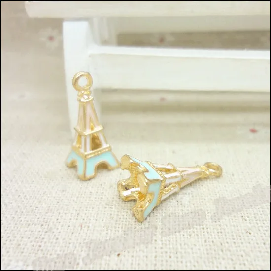 40 шт. высококачественные Подвески с Эйфелевой башней Плавающие из позолоченного