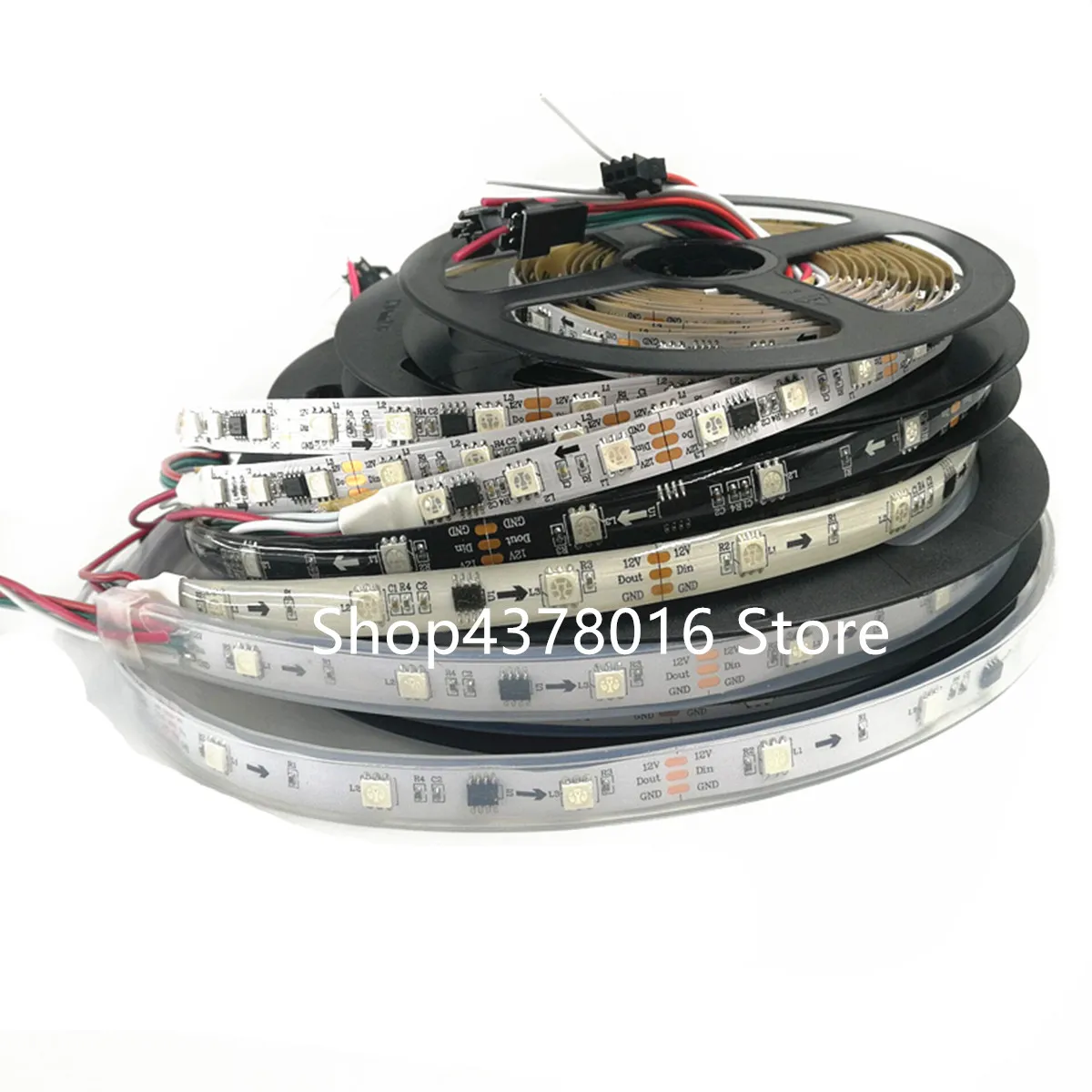 WS2811 5050 RGB Светодиодная лента 1 м/5 м 150 300 светодиодов индивидуально Адресуемая DC12V