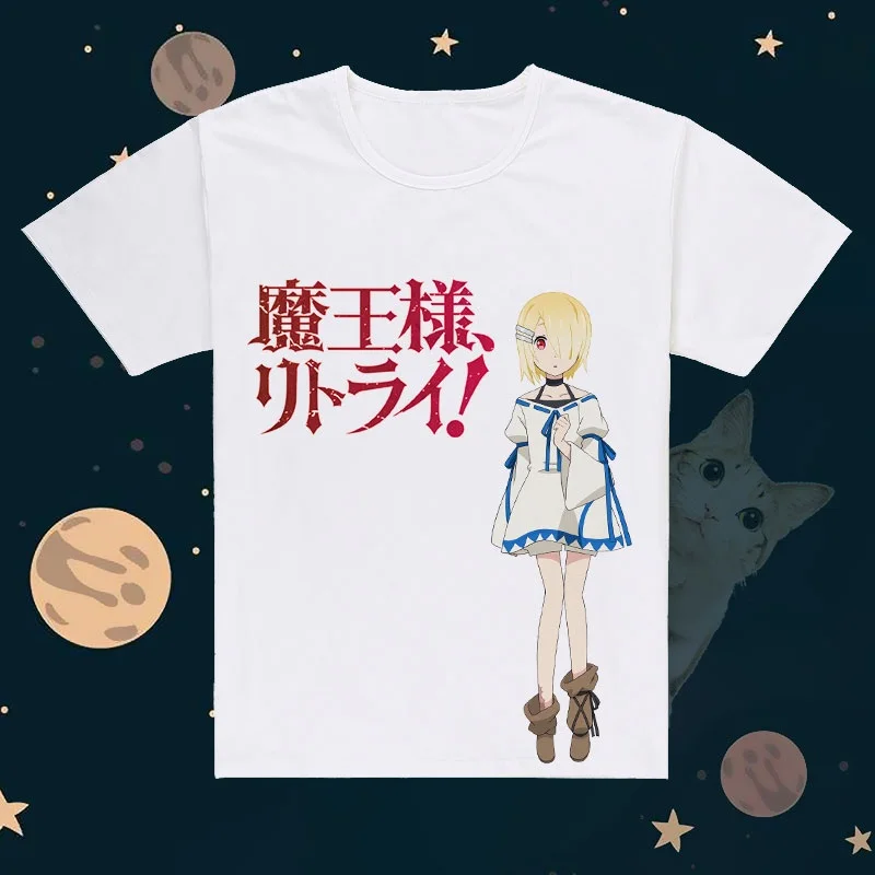 High Q унисекс аниме Cos Hataraku Maou sama! Вернуться футболка sama Повседневная дышащая
