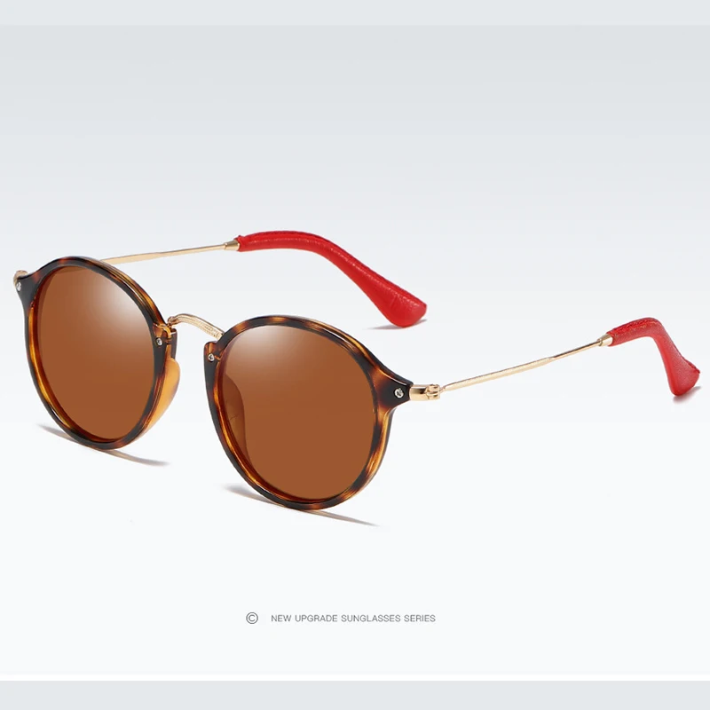 

Eyecrafters Fashion Round Fleck Sunglasses Mens Womens Retro Vintage Round Polarized Sunglasses Tortoise Frame with G15 Lens