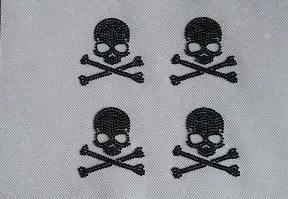 4 шт./лот наклейка с черепом помощью утюга Переводные Кристаллы Дизайн горячей