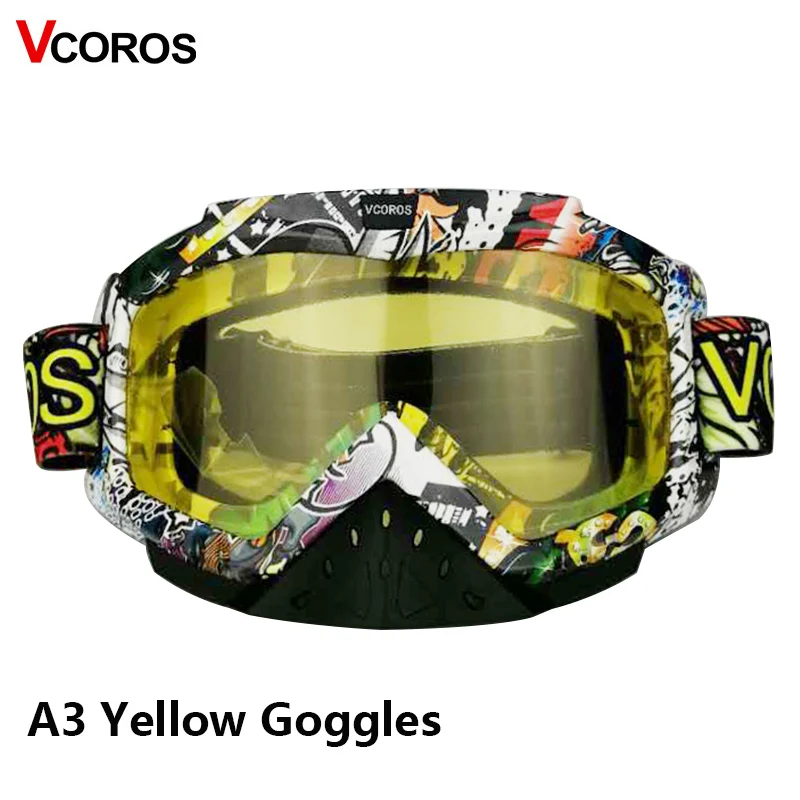VCOROS dirt bike мотоциклетный шлем ветрозащитные очки ATV MX мотокроссы УФ-защитные для