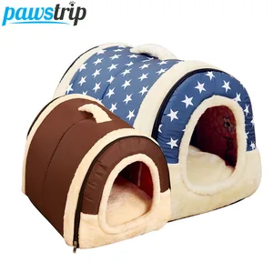 Pawstrip, 7 узоров, кровать для маленькой собаки, мягкая теплая кровать для кошки, зимняя кровать для щенка, Складная портативная кровать для питомца, гнездо для собак, кошек