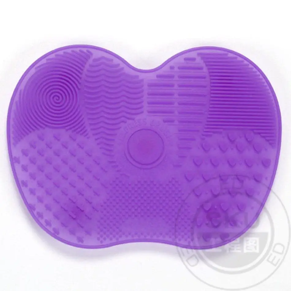 Light Purple 1 шт. силиконовая щетка для макияжа Чистящая подставка матовая кисть средства для мойки косметические щетки очиститель инструмент мочалка доска инструмент для чистки макияжа - Handle Color: Light Purple