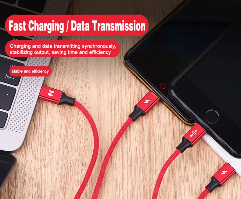 NOHON 3 в 1 type-C кабель для Apple type-C Micro USB-C кабель для iPhone 8 7 6 6S iOS 10 MacBook samsung LG быстрое зарядное устройство 2.4A