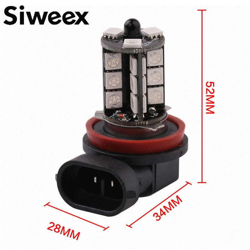 2 шт. автомобисветильник светодиодные ламсветильник H4 H7 H8 H11 5050 27 SMD|lamp 12v|h8 h11reverse