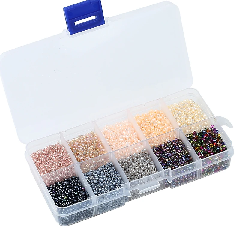 Одна коробка 10 видов цветов смешанные 2 мм чешские стеклянные бусины Австрийские