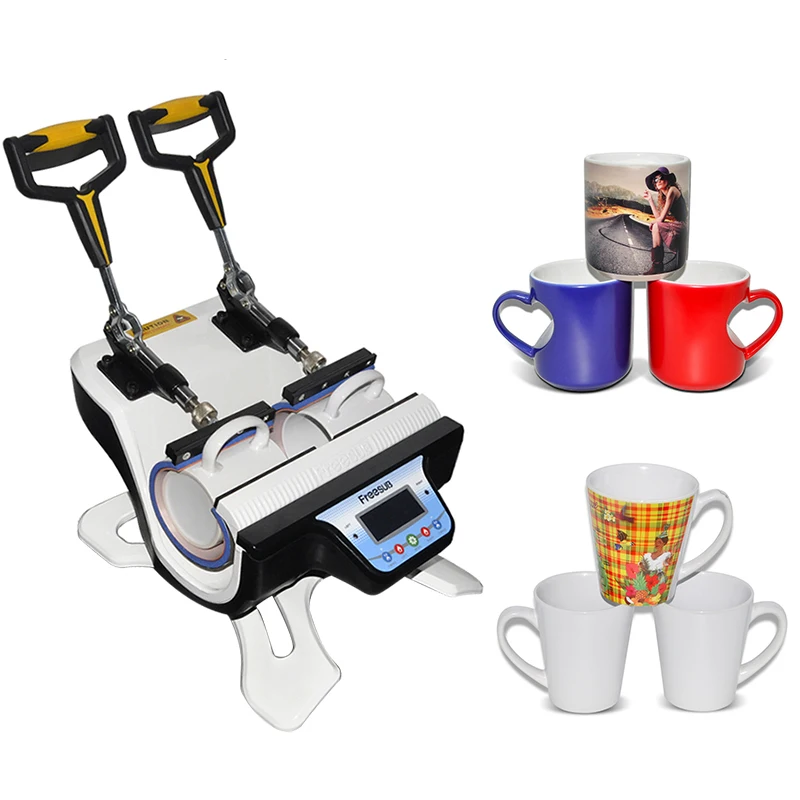 ST210 Double Station Mug Press Heat Machine Cup Sublimation Transfer Printing+5pcs Exchange Heating Mats | Компьютеры и офис