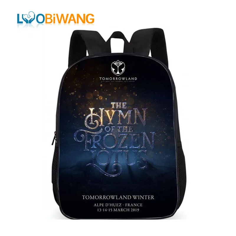 Рюкзак LUOBIWANG Tomorrowland с музыкальным принтом для мальчиков и девочек подростков