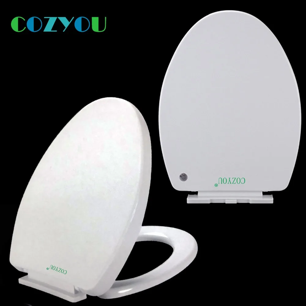 COZYOU PP сиденье для унитаза v-образная форма мягкое закрывание быстросъемная крышка для унитаза легкая Чистка длина 443 мм-468 мм, ширина 355 мм-365 мм GBP17300PV