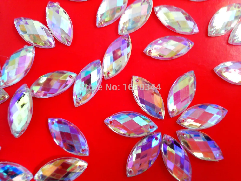 

Стразы для шитья, 9 х20 мм, 100 шт./лот